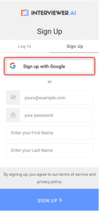 Admin Google Sign Up