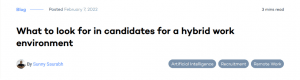What to Look for in Candidates for a Hybrid Work Environment