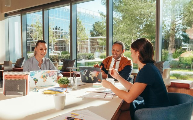 Recruiters presenting a candidate shortlist to a client